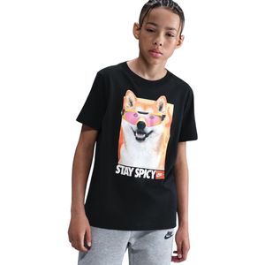 Remera Manga Corta Photo Shiba Negro Niño Nike