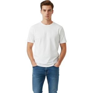 Remera Manga Corta Basic Cuello Redondo Blanco Hombre Connection