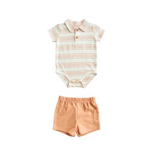Conjunto Rayas Salmón Niño Tiny Tots