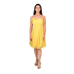 Vestido En Red Amarillo Mujer L'Exclusif