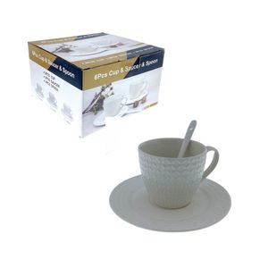 Taza Con Plato 6 Piezas 250 Mililitros S/M Fab