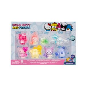 Miniatura Hello Kitty Set Con 8 Figuras Traslúcida Jazwares