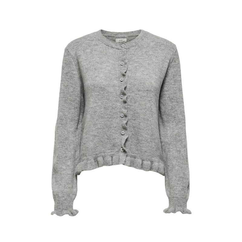 Cardigan Manga Larga On Frill Gris Mujer JDY