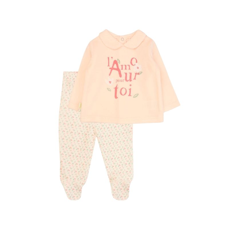 Conjunto Newborn Plush Petit Coral Claro Niña Ficcus