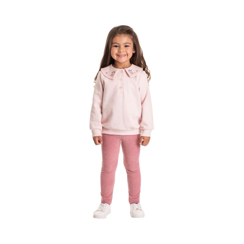 Conjunto Flores Rosa Infantil Niña Tmx