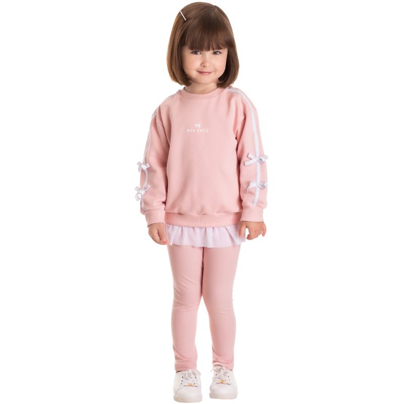 Conjunto Con Tul Rosa Infantil Niña Tmx