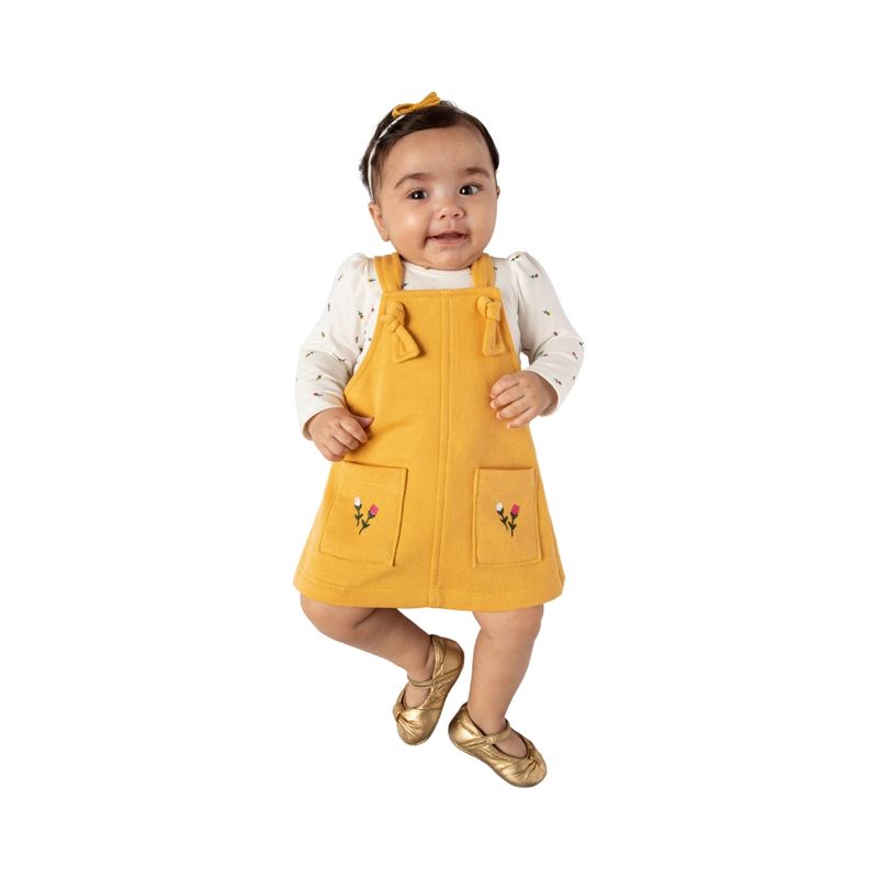 Conjunto Body Con Jardinera Marfil Bebé Niña Tmx