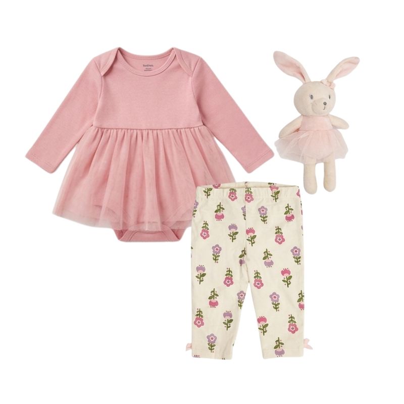 Conjunto Con Peluche Coneja Marfil Infantil Tiny Tots