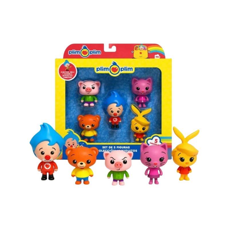 Pack De 5 Figuras Semi Articuladas Plim Plim Arbrex