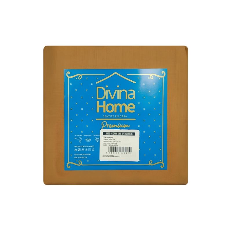 Juego De Sábanas 4 Piezas 150 Hilos King Misto Divina Home