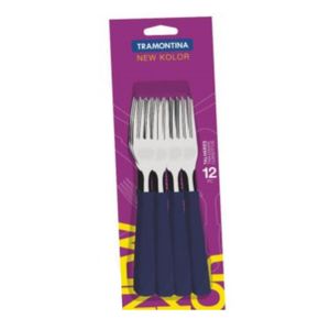Tenedor P/ Mesa Azul New Kolor Blister X12