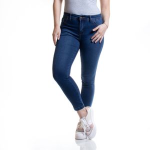 Jeans azul medio push up skinny fit tiro tiare