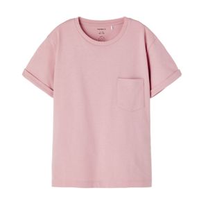 Remera Rosa Básica Con Bolsillo Name It
