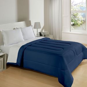 Edredon tacto de plumas 150x240 cm twin azul