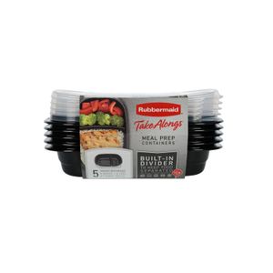 Tuppers*5 887ml Rectangular C/V Meal Prep