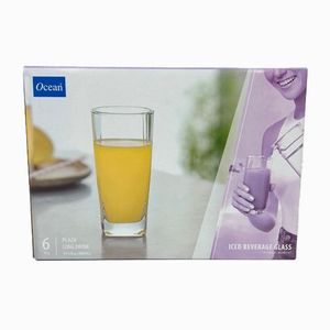 Juego vaso largo 405ml 6pz.plaza