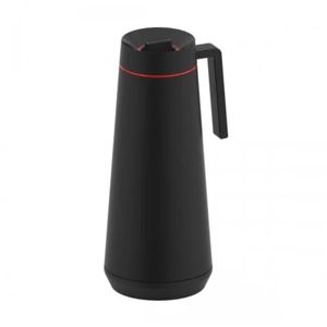 Termo inox negro. c/ ampolla de vidrio 1lt exata