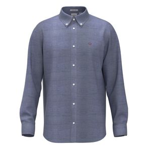 Camisa m/l azul denim oscar de la renta