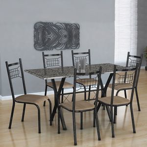 Juego de comedor miami 6 sillas lisboa fabone abba