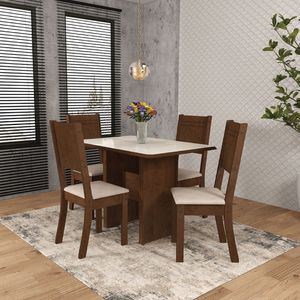 Juego de comedor new charm 1,10m 4 sillas indékes