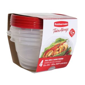 Tuppers*4 redondo 760ml rubbermaid take along