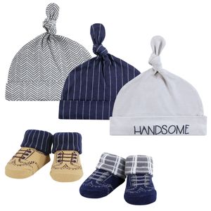 Set gorras + medias hudson baby