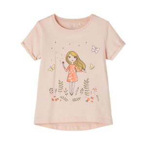 Remera Rosa Con Dibujos Name It