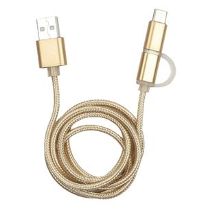 Cable 2 en 1 micro usd tipo c