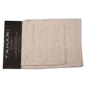 Alfombra para baño 2pzas blanco tahari