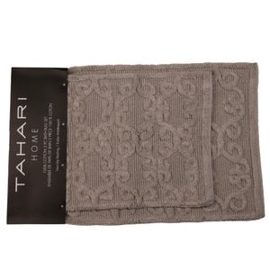 Alfombra para baño 2pzas gris tahari