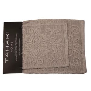 Alfombra para baño 2pzas gris tahari