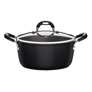 Olla Con Tapa Para Induccion Monaco Negro 20cm