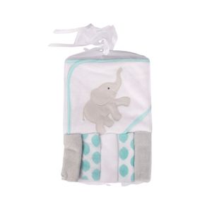 Kit Toalla Con Capucha + 5 Toallitas Hudson Baby