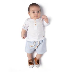 Conjunto Remera C/ Botones Y Bermuda Tmx