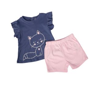 Conjunto remera c/ diseño y short tiny tots