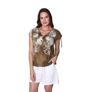 Blusa mc verde militar florencia woman