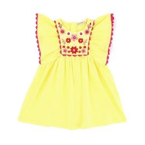 Vestido C/ Bordado  Amarillo