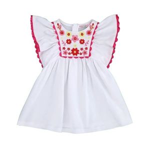 Vestido C/ Bordado Blanco Original Marines