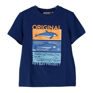 Remera diseño de delfin  azul original marines