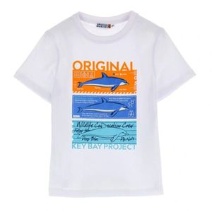 Remera C/ Diseño De Delfin Blanco