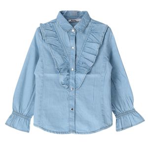 Camisa  De Jeans C/ Detalles Azul Original Marines