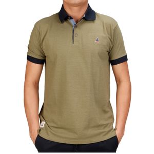 Remera  rayas verde o. c/ polo regatta