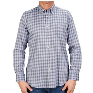 Camisa  m/l azul cuadros ch. regatta