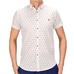 Camisa m/c estampada denim regatta