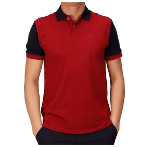 Remera  roja combinada polo new green