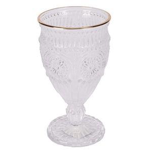 Copa Vidriolabrado  Borde Dorado 16.5x9cm Selecta