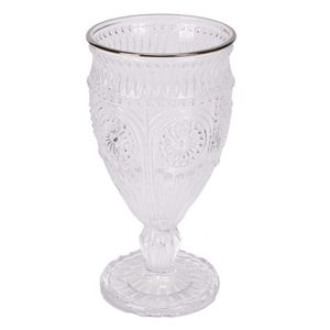 Copa Vidriolabrado Borde Platedo 16.5x9cm Selecta