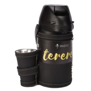 Termo terere inox 1,3 simil+ guampa negro indio