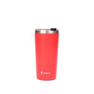 Vaso con abridor 560 ml rojo indio