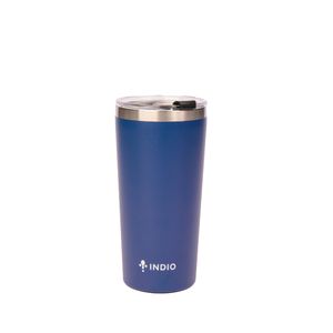 Vaso con abridor 560 ml azul indio